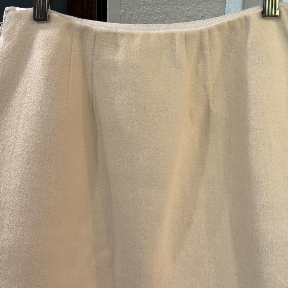 Vintage Michael Kors Collection Angora/Virgin Wool Pencil Skirt - Cream Size 8 - Picture 5 of 10